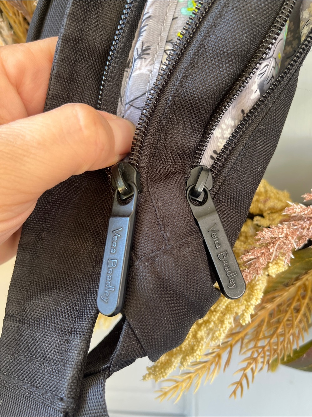 Vera Bradley Black Compact Sling Backpack - Picture 11 of 11